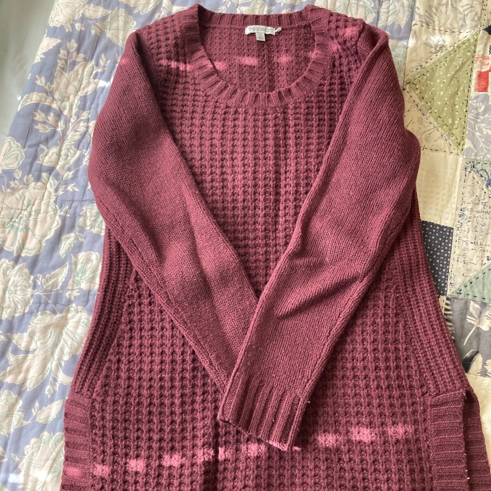 Burgundy Lambswool Sweater